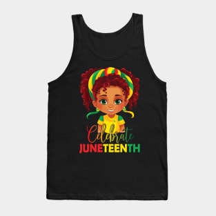 African Black Girl Toddler Girls Kids Celebrate Juneteenth Tank Top